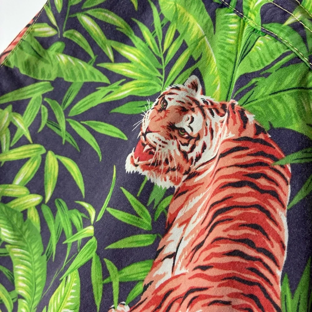 Polo Ralph Lauren Mens 34 Big Lined Swim Trunks Shorts Tiger Jungle Pattern